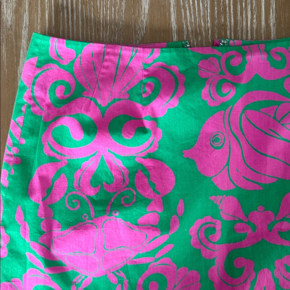 Lilly Pulitzer Pink and Green Skirt - Picture 2 of 4